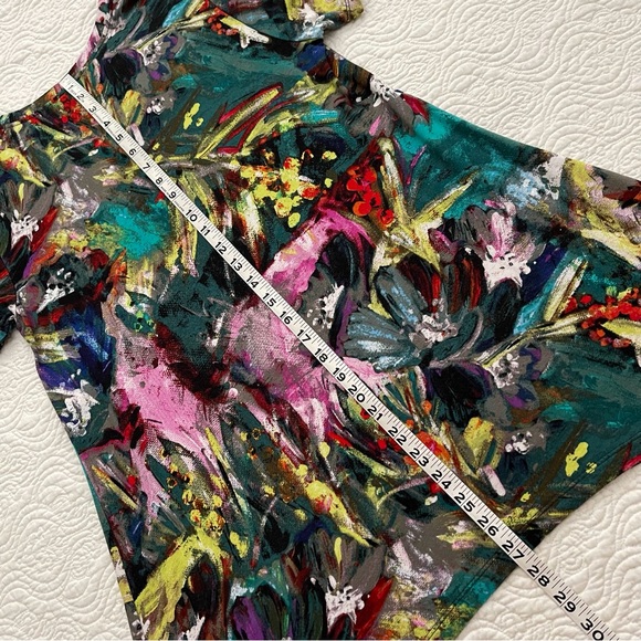 Cable & Gauge Artsy Art To Wear Stretchy Comfortable Top Women L - Picture 7 of 13